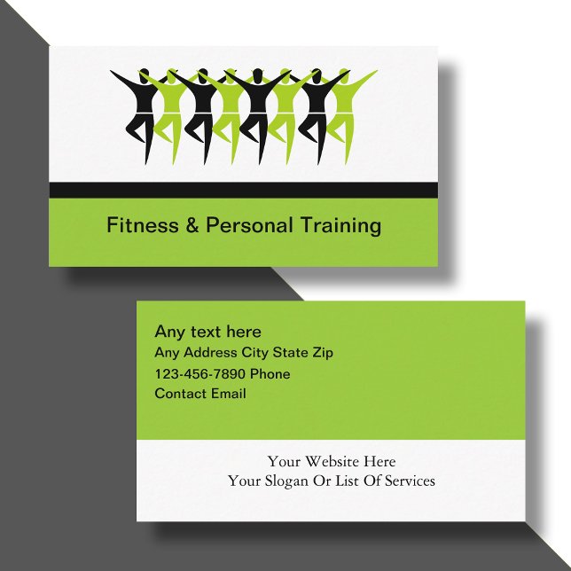 Tarjeta De Visita Modern Fitness & Personal Trainer New (Subido por el creador)