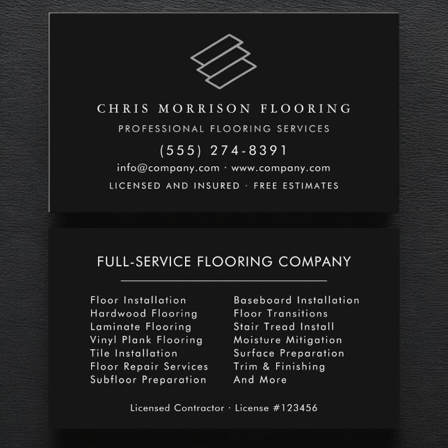 Tarjeta De Visita Modern Flooring Installation (Subido por el creador)