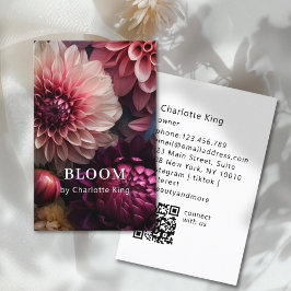 Tarjeta De Visita Modern Flower QR Code