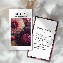 Tarjeta De Visita Modern Flower Salon