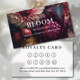 Tarjeta De Visita Modern Flower Salon Loyalty