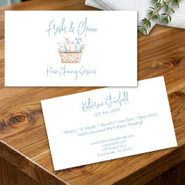 Tarjeta De Visita Modern Fresh Custom House Cleaning Services