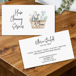 Tarjeta De Visita Modern Fresh House Cleaning Services