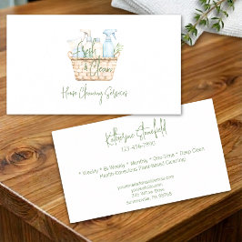 Tarjeta De Visita Modern Fresh Personalizable House Cleaning Service