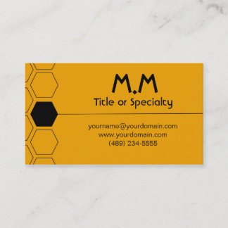 Tarjeta De Visita Modern geometric black and yellow
