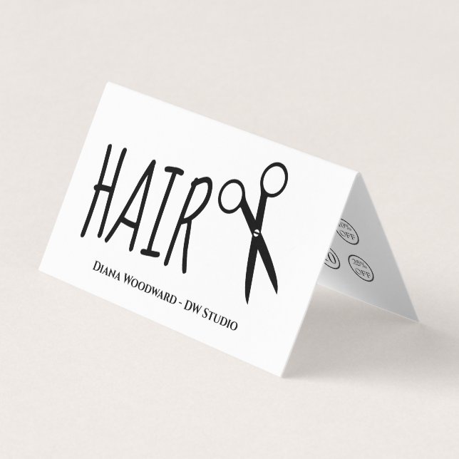 Tarjeta De Visita Modern Hairdressers Loyalty (Anverso)
