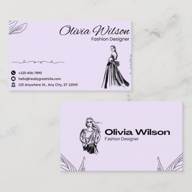 Tarjeta De Visita Modern Hand-Drawn Icon Business Card (Anverso / Reverso)