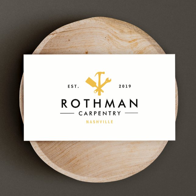 Tarjeta De Visita Modern Handyman / Carpenter Tools Hogar Mejora (Subido por el creador)