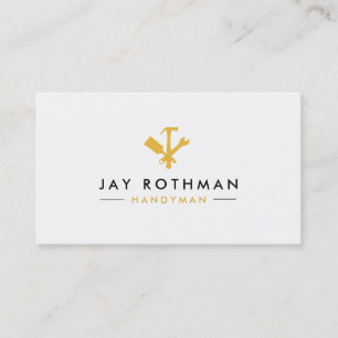 Tarjeta De Visita Modern Handyman / Carpenter Tools Hogar Mejora