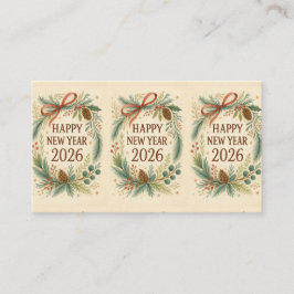 Tarjeta De Visita modern happy new year 2026 business card