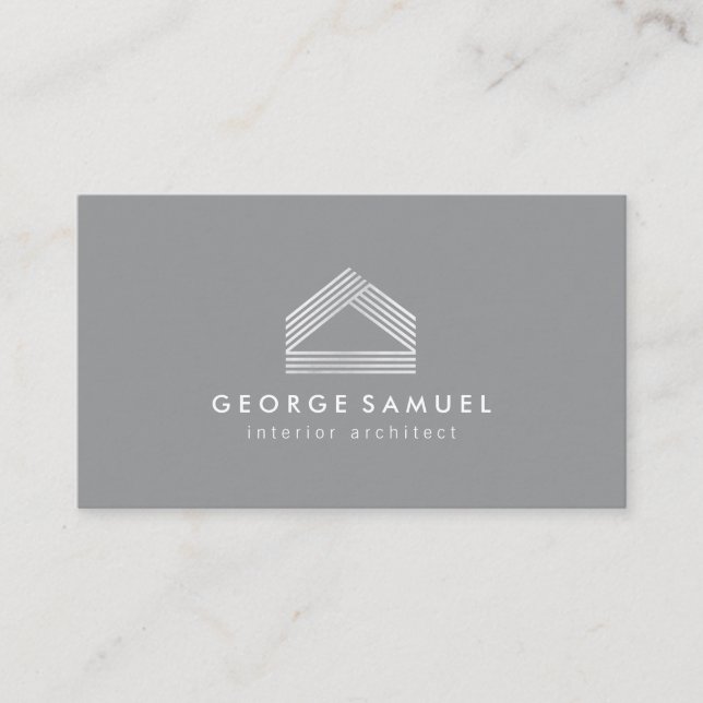 Tarjeta De Visita Modern Home Design Custom Abstract Logo  (Anverso)