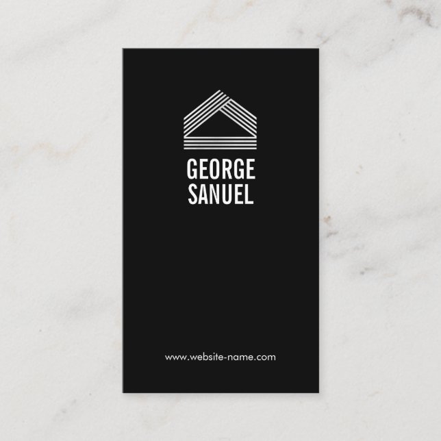 Tarjeta De Visita Modern Home Design Custom Abstract Logo  (Anverso)