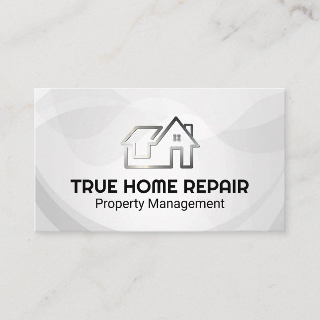 Tarjeta De Visita Modern Home Logo | Property Repair (Anverso)