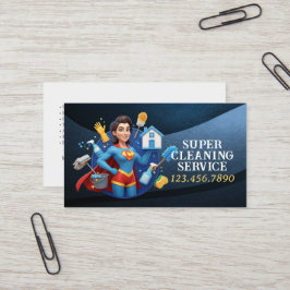 Tarjeta De Visita Modern House Cleaning Maid Service Housekeeping