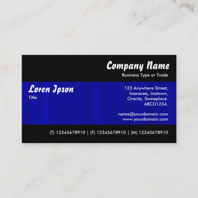Tarjeta De Visita Modern II - Cortinas 04 (Anverso)