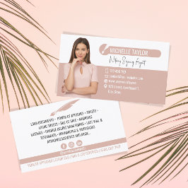 Tarjeta De Visita Modern Insert Photo Notary Firma Agent Préstamos