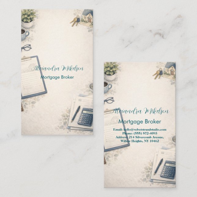 Tarjeta De Visita Modern Insurance Advisor Professional  (Anverso / Reverso)