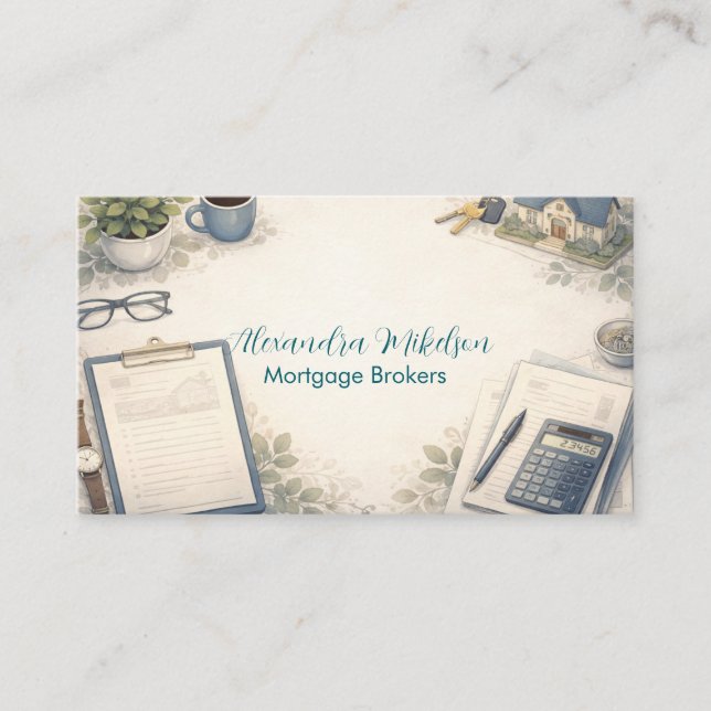 Tarjeta De Visita Modern Insurance Advisor Professional (Anverso)