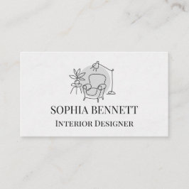 Tarjeta De Visita Modern Interior Design Business Card