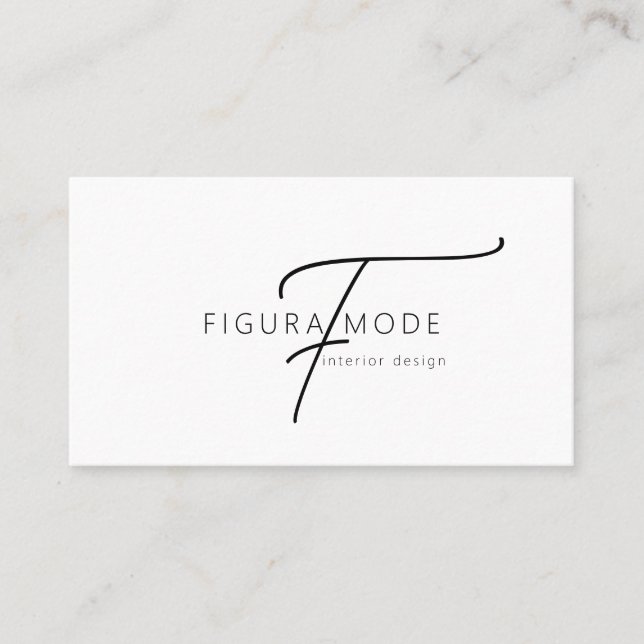 Tarjeta De Visita Modern Interior Designer Business Card (Anverso)