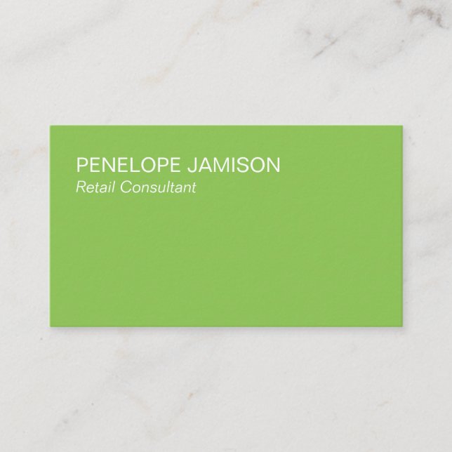 Tarjeta De Visita Modern Lime Green  (Anverso)
