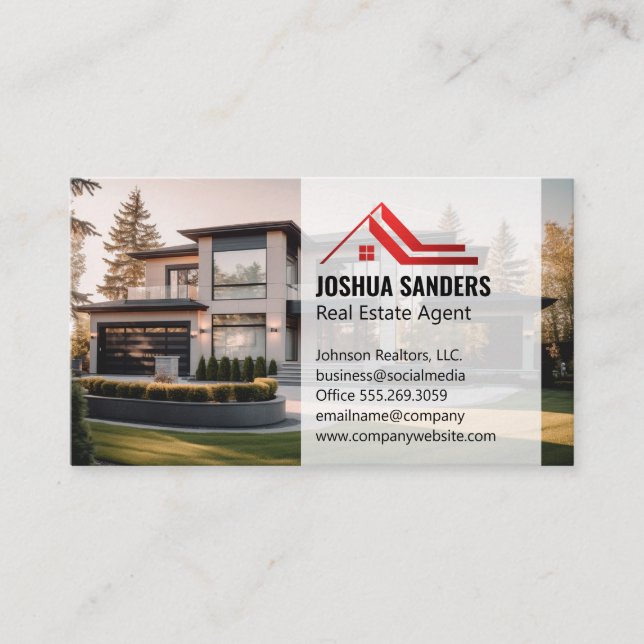 Tarjeta De Visita Modern Luxury Real Estate Property (Anverso)