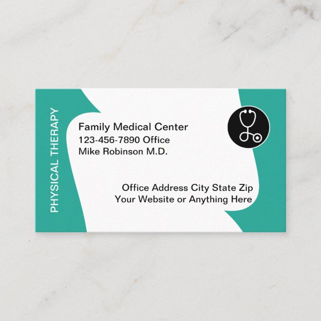 Tarjeta De Visita Modern Medical Doctor Business Cards Design  (Anverso)
