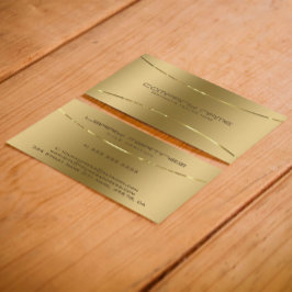 Tarjeta De Visita Modern Metallic Faux Gold Stainless Steless Look