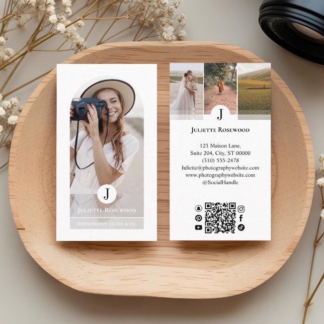 Tarjeta De Visita Modern Minimal Arch Photo Photography Professional (Modern Minimal Arch Photo Photography Professional Business Card)
