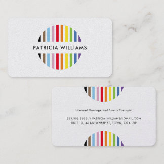 Tarjeta De Visita MODERN MINIMAL colorful logo rainbow pride LGBTQ