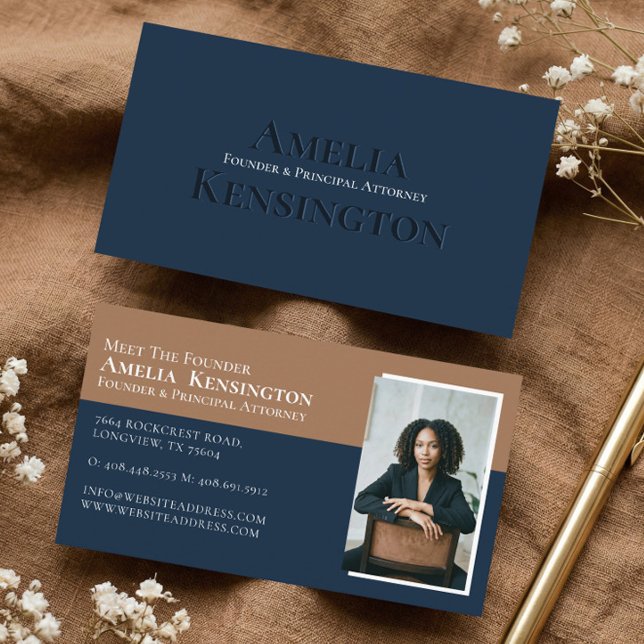 Tarjeta De Visita Modern Minimal Lawyer Law Firm Attorney Photo  (Modern Minimal Lawyer Law Firm Attorney Photo Business Card)