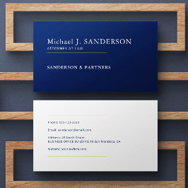 Tarjeta De Visita Modern minimal navy blue attorney at law