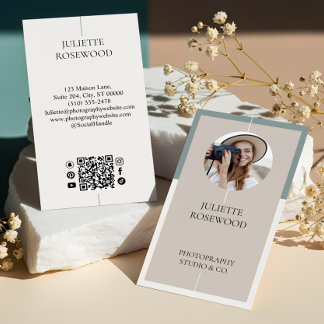 Tarjeta De Visita Modern Minimal Photo Photography Professional