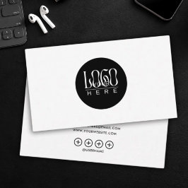 Tarjeta De Visita modern minimalist Add your custom logo white