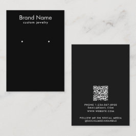 Tarjeta De Visita Modern Minimalist Black Jewelry Display Card