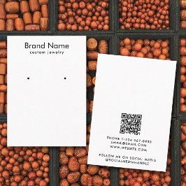 Tarjeta De Visita Modern Minimalist Black White Jewelry Display Card