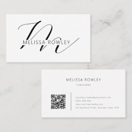 Tarjeta De Visita Modern minimalist business card QR Code
