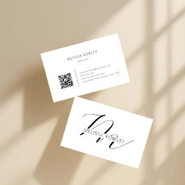 Tarjeta De Visita Modern minimalist business card QR Code