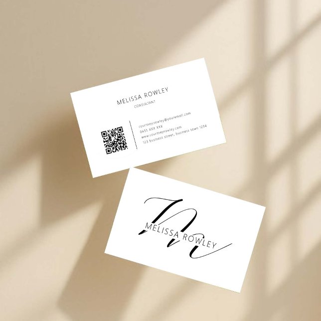 Tarjeta De Visita Modern minimalist business card QR Code (Subido por el creador)