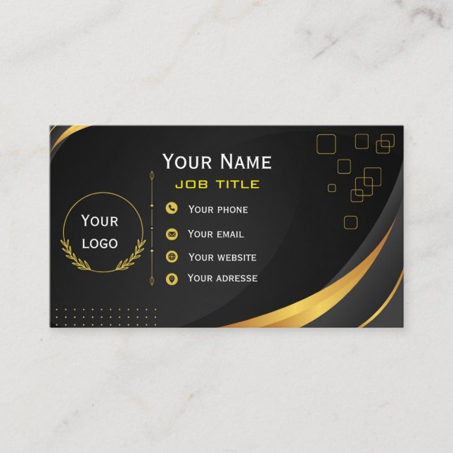 Tarjeta De Visita Modern Minimalist Business Card Template (Anverso)