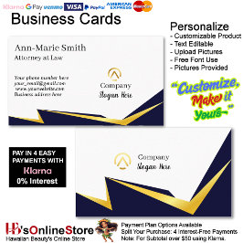 Tarjeta De Visita Modern Minimalist Company Orange Yellow Black