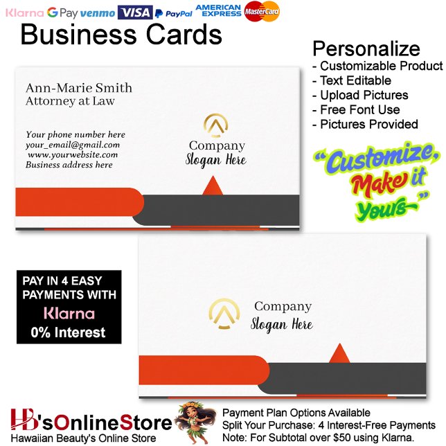 Tarjeta De Visita Modern Minimalist Company Red Black White Logo (Modern Minimalist Company Red Black White Logo Business Card.)