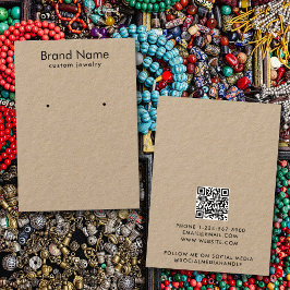 Tarjeta De Visita Modern Minimalist Kraft Jewelry Display Card