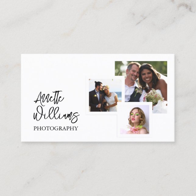 Tarjeta De Visita Modern minimalist photos photography  (Anverso)