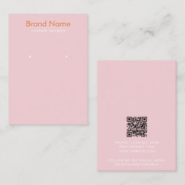 Tarjeta De Visita Modern Minimalist Pink Orange Jewelry Display Card