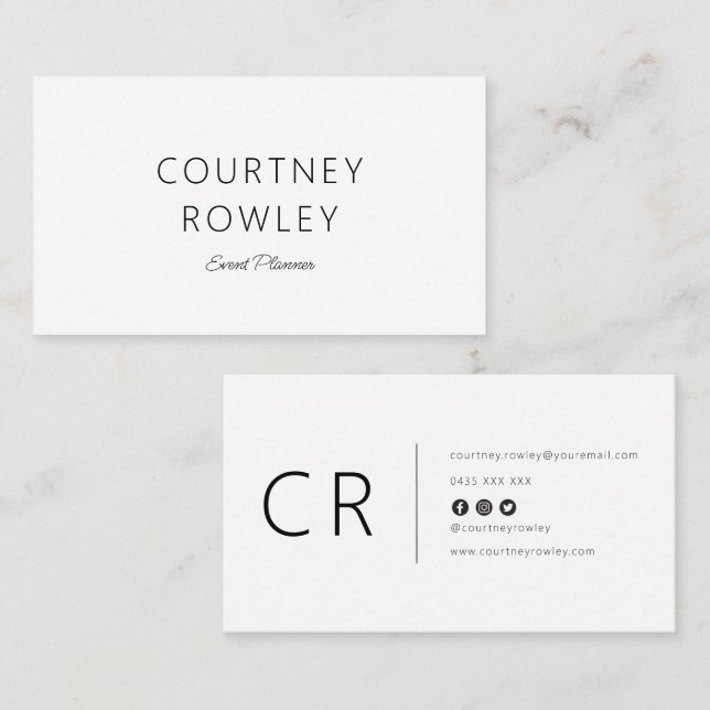 Tarjeta De Visita Modern minimalist professional business card (Anverso / Reverso)