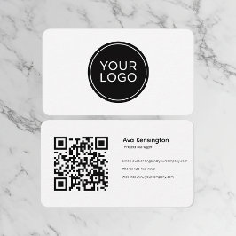 Tarjeta De Visita Modern Minimalist QR Code