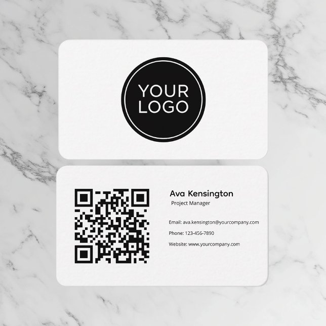 Tarjeta De Visita Modern Minimalist QR Code (Subido por el creador)