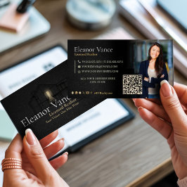 Tarjeta De Visita Modern Minimalist Qr Code Social Media Relator