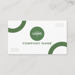 Tarjeta De Visita Modern Minimalist Sage Green & White Business Card